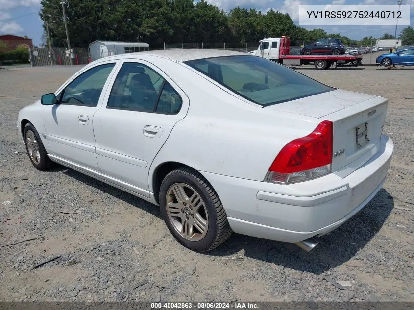 YV1RS592752440712 2005 Volvo S60 2.5T