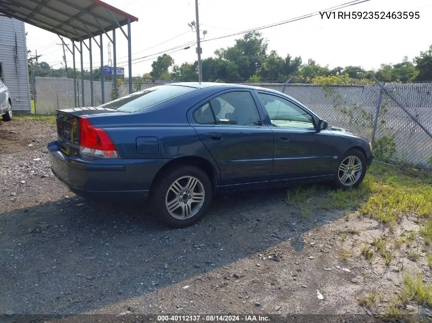 2005 Volvo S60 2.5T Awd VIN: YV1RH592352463595 Lot: 40112137