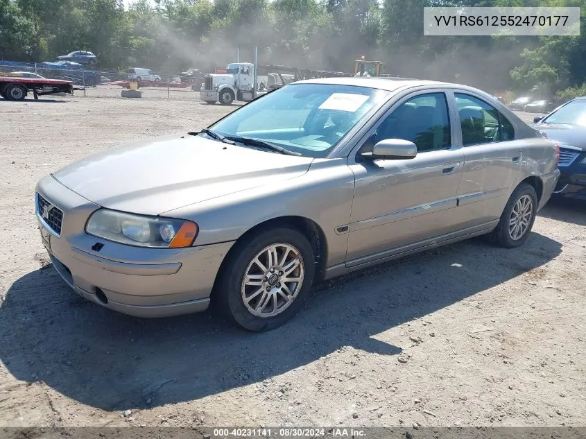 2005 Volvo S60 2.4 VIN: YV1RS612552470177 Lot: 40231141