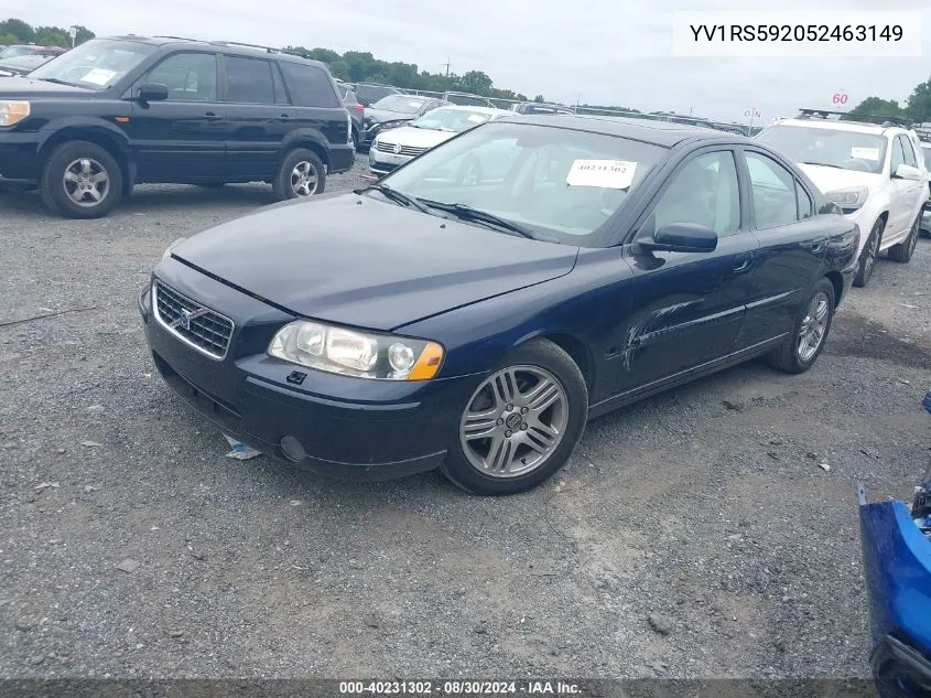 YV1RS592052463149 2005 Volvo S60 2.5T