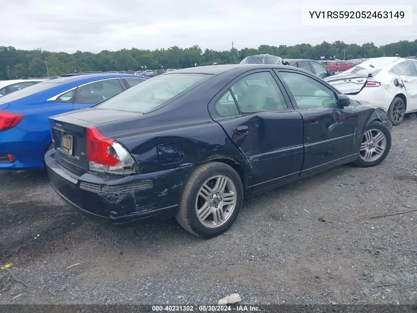 YV1RS592052463149 2005 Volvo S60 2.5T