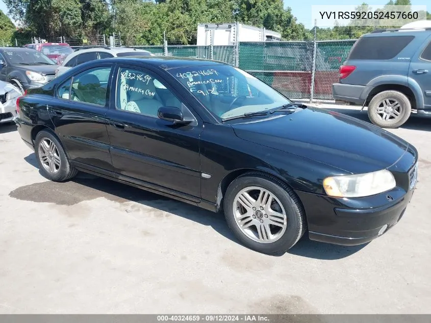 2005 Volvo S60 2.5T VIN: YV1RS592052457660 Lot: 40324659