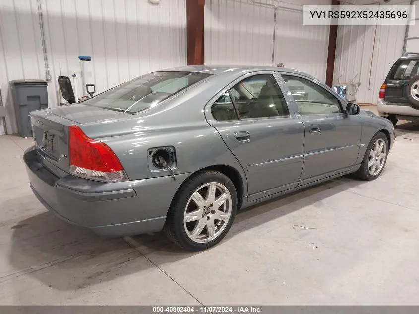 2005 Volvo S60 2.5T VIN: YV1RS592X52435696 Lot: 40802404