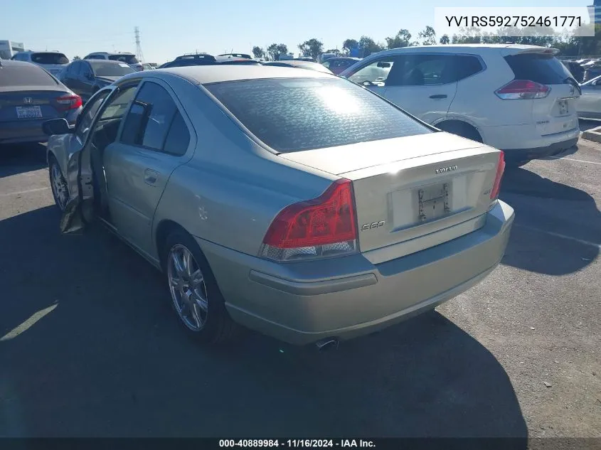 YV1RS592752461771 2005 Volvo S60 2.5T