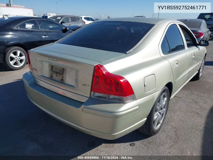 YV1RS592752461771 2005 Volvo S60 2.5T