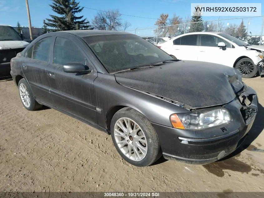 2006 Volvo S60 2.5T VIN: YV1RH592X62503172 Lot: 30048360