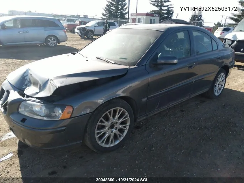 2006 Volvo S60 2.5T VIN: YV1RH592X62503172 Lot: 30048360