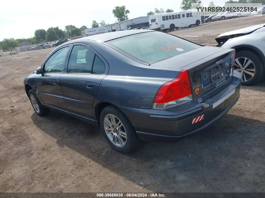 2006 Volvo S60 2.5T VIN: YV1RS592462525184 Lot: 39558835