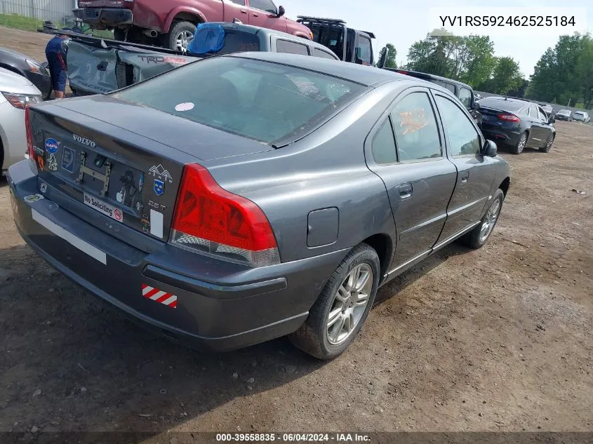 2006 Volvo S60 2.5T VIN: YV1RS592462525184 Lot: 39558835