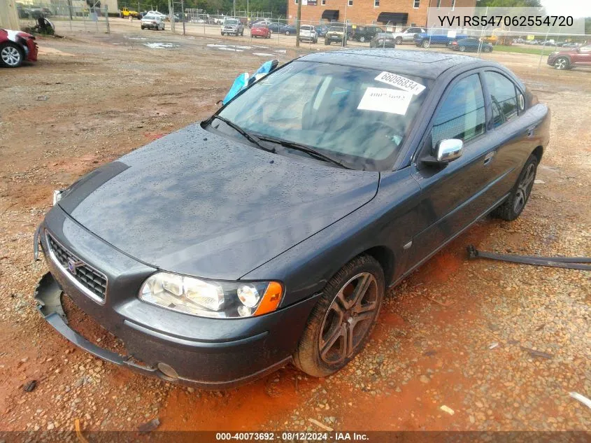 2006 Volvo S60 T5 VIN: YV1RS547062554720 Lot: 40073692