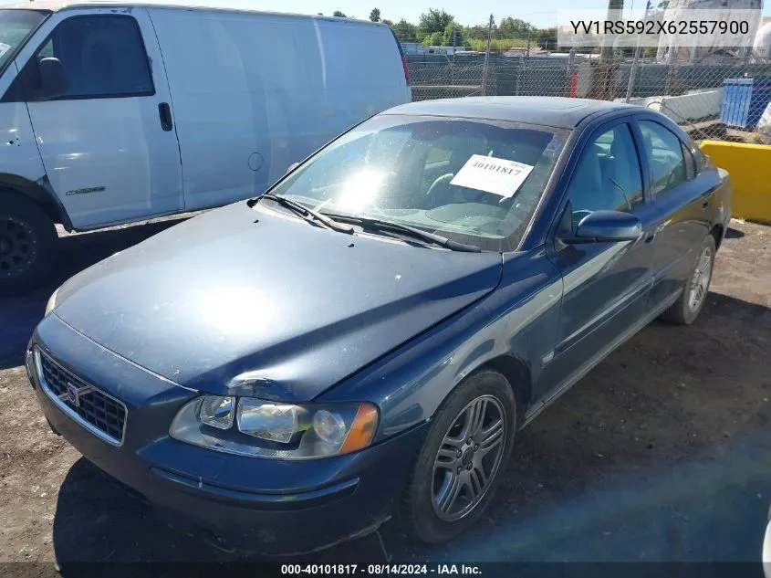 2006 Volvo S60 2.5T VIN: YV1RS592X62557900 Lot: 40101817