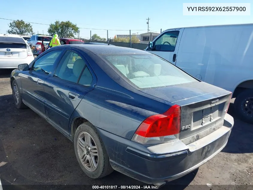 2006 Volvo S60 2.5T VIN: YV1RS592X62557900 Lot: 40101817