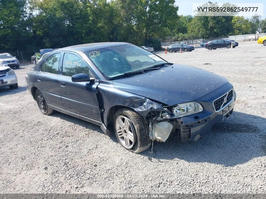 2006 Volvo S60 2.5T VIN: YV1RS592862549777 Lot: 40128985