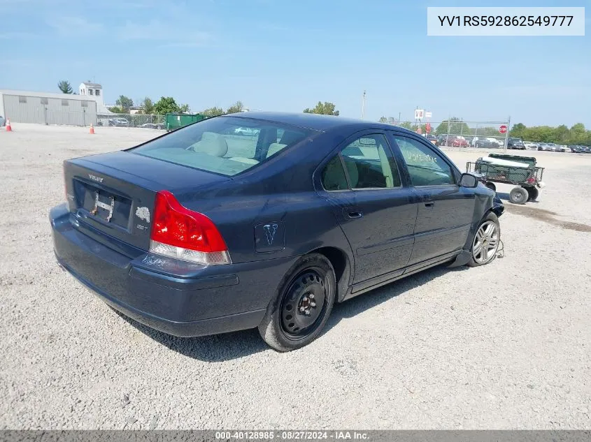 2006 Volvo S60 2.5T VIN: YV1RS592862549777 Lot: 40128985