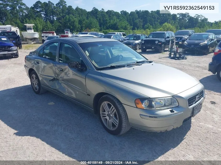 2006 Volvo S60 2.5T VIN: YV1RS592362549153 Lot: 40158149