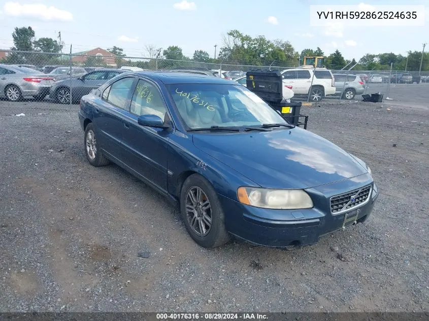 2006 Volvo S60 2.5T VIN: YV1RH592862524635 Lot: 40176316