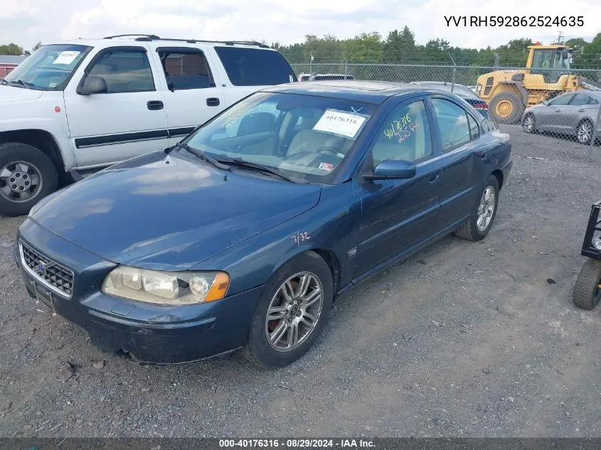 2006 Volvo S60 2.5T VIN: YV1RH592862524635 Lot: 40176316