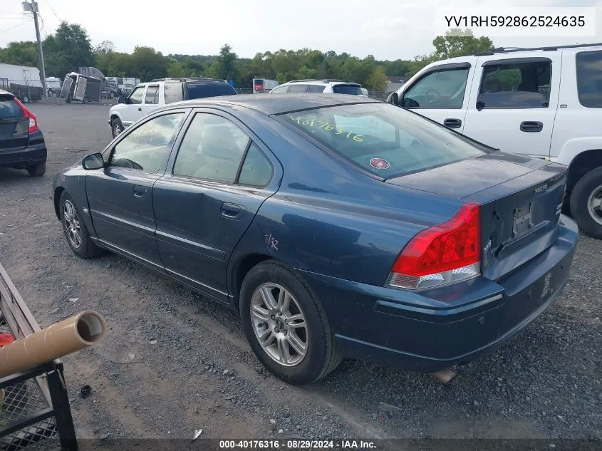 YV1RH592862524635 2006 Volvo S60 2.5T