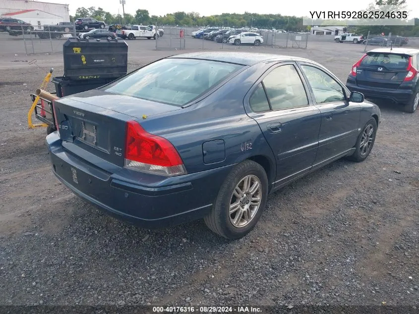 2006 Volvo S60 2.5T VIN: YV1RH592862524635 Lot: 40176316