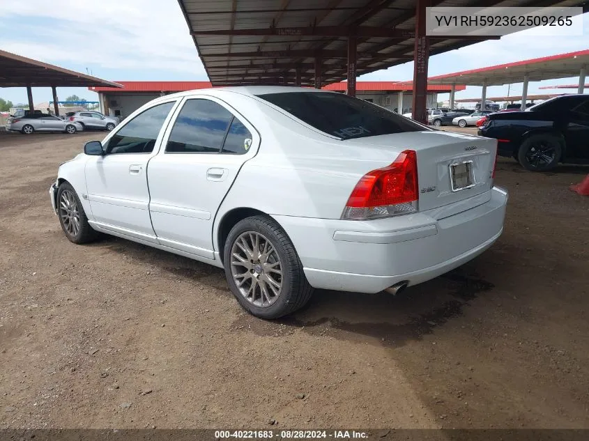 2006 Volvo S60 2.5T VIN: YV1RH592362509265 Lot: 40221683