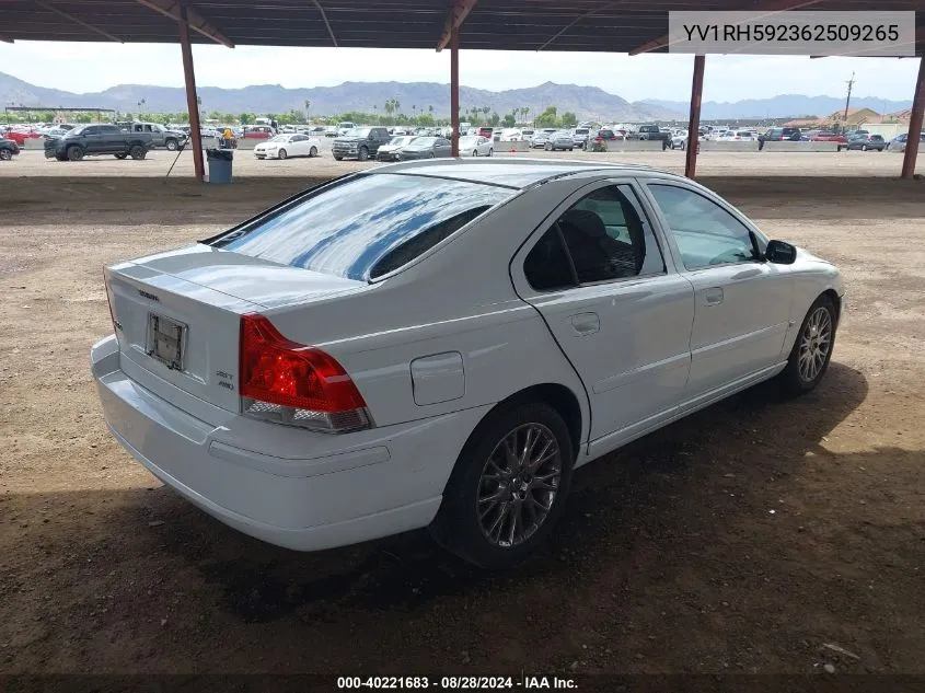 YV1RH592362509265 2006 Volvo S60 2.5T