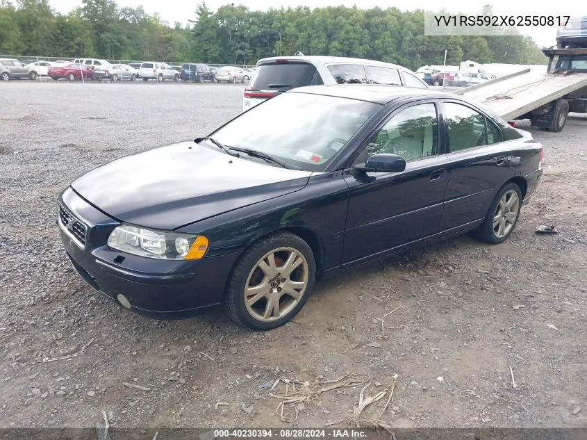 2006 Volvo S60 2.5T VIN: YV1RS592X62550817 Lot: 40230394