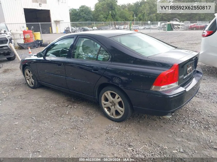 YV1RS592X62550817 2006 Volvo S60 2.5T