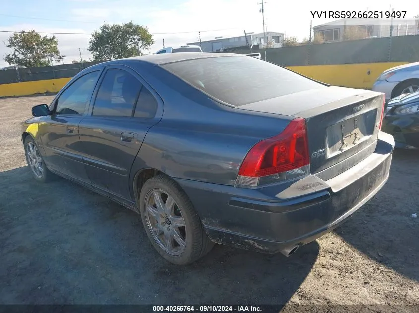 2006 Volvo S60 2.5T VIN: YV1RS592662519497 Lot: 40265764