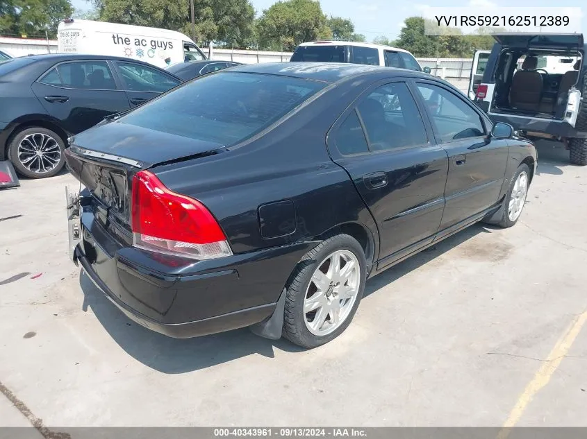 2006 Volvo S60 2.5T VIN: YV1RS592162512389 Lot: 40343961