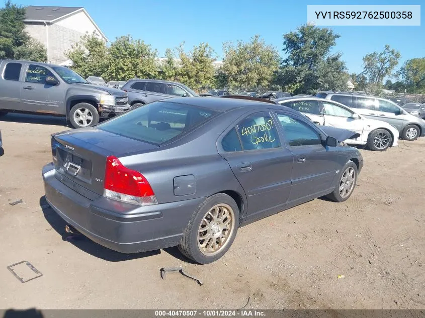 YV1RS592762500358 2006 Volvo S60 2.5T