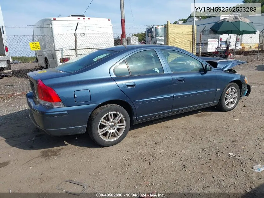 2006 Volvo S60 2.5T VIN: YV1RH592562553283 Lot: 40502890