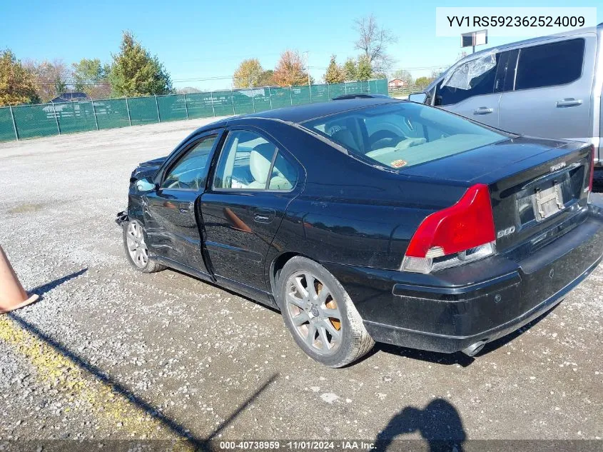 YV1RS592362524009 2006 Volvo S60 2.5T