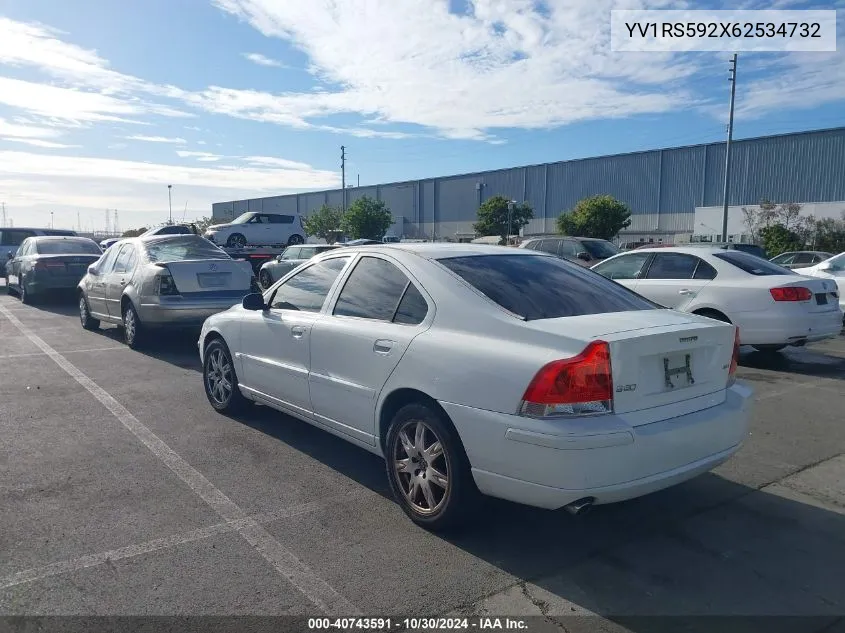 2006 Volvo S60 2.5T VIN: YV1RS592X62534732 Lot: 40743591