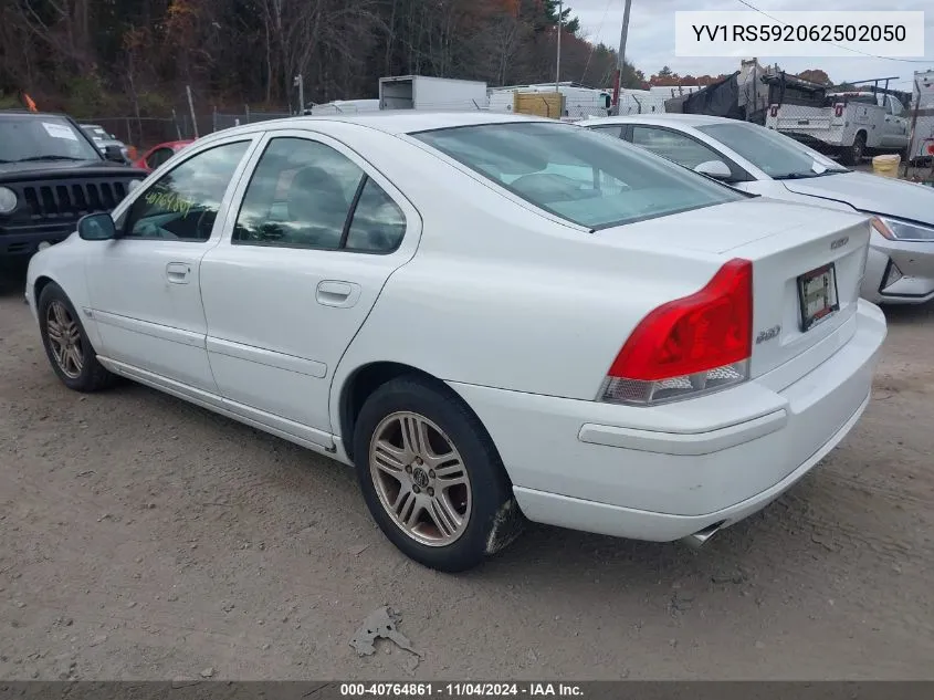 YV1RS592062502050 2006 Volvo S60 2.5T