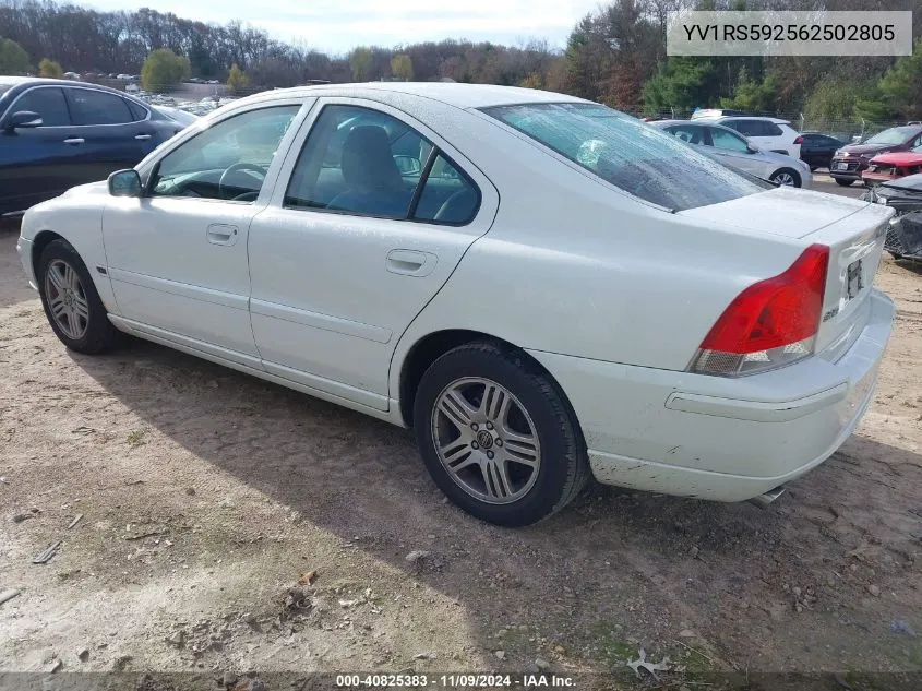 2006 Volvo S60 2.5T VIN: YV1RS592562502805 Lot: 40825383