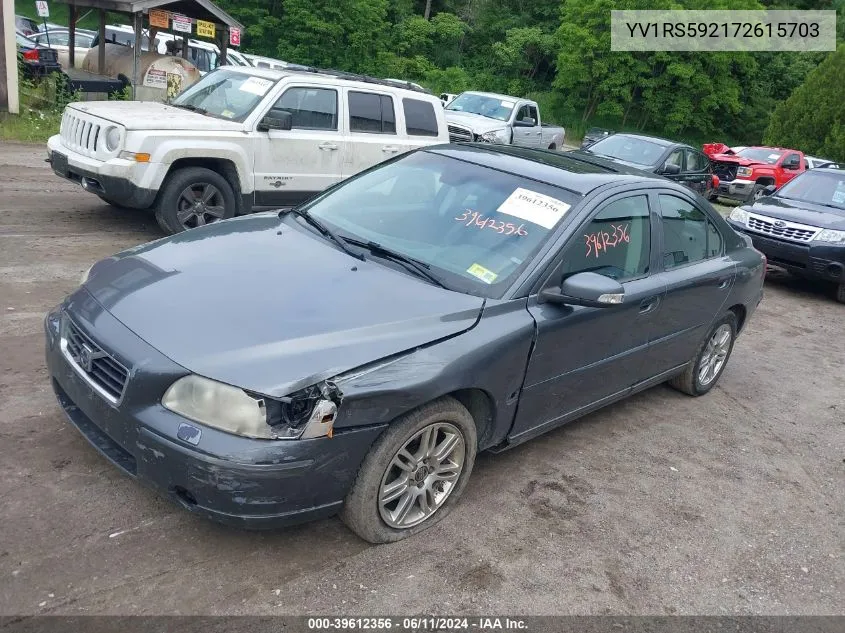 2007 Volvo S60 2.5T VIN: YV1RS592172615703 Lot: 39612356