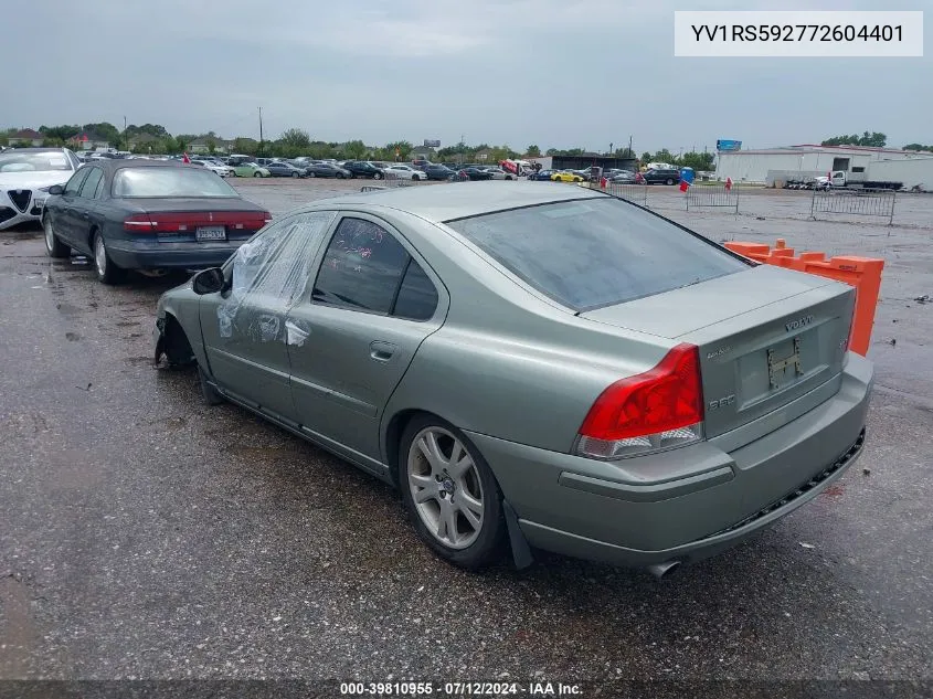 2007 Volvo S60 2.5T VIN: YV1RS592772604401 Lot: 39810955