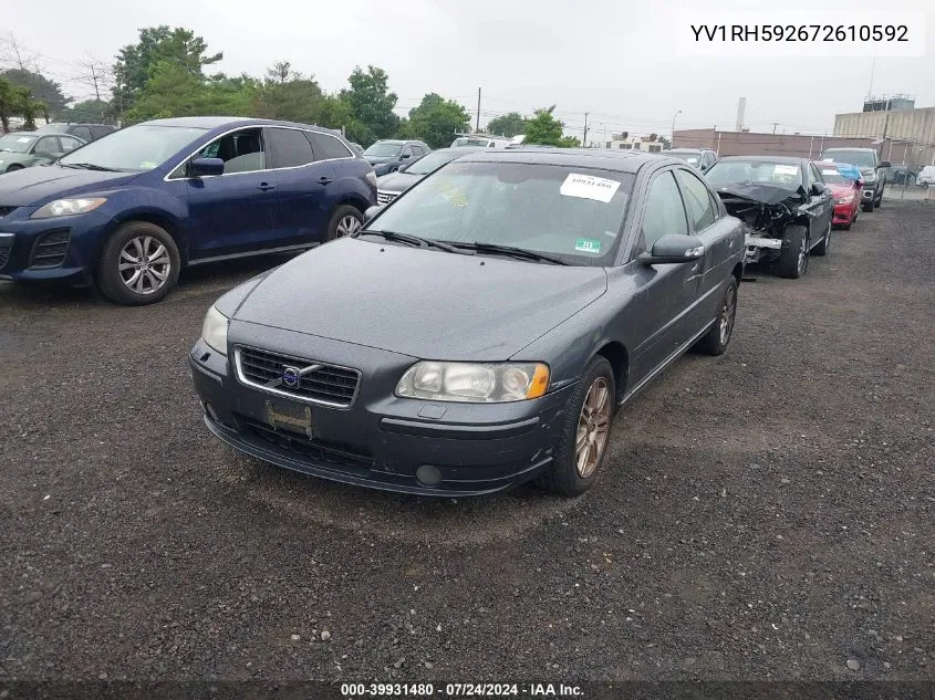 2007 Volvo S60 2.5T VIN: YV1RH592672610592 Lot: 39931480