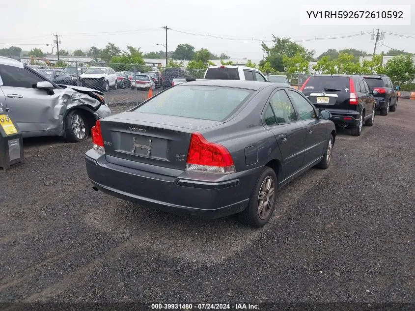 2007 Volvo S60 2.5T VIN: YV1RH592672610592 Lot: 39931480