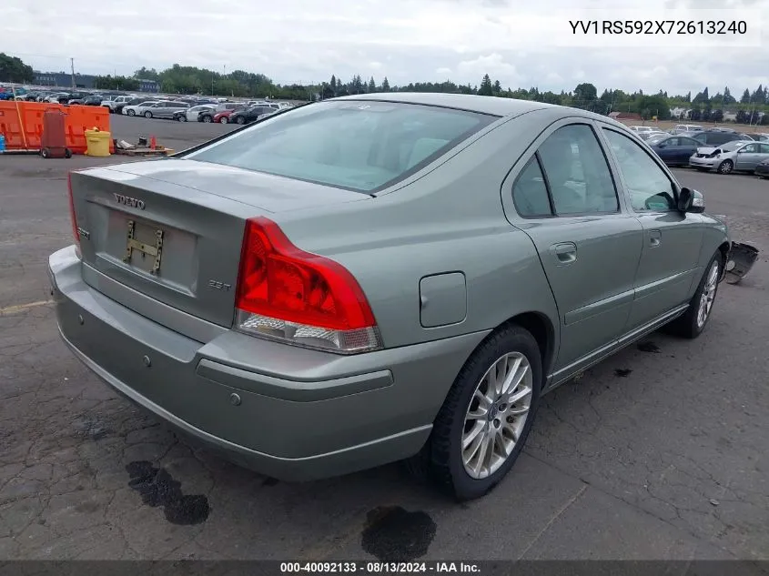 2007 Volvo S60 2.5T VIN: YV1RS592X72613240 Lot: 40092133