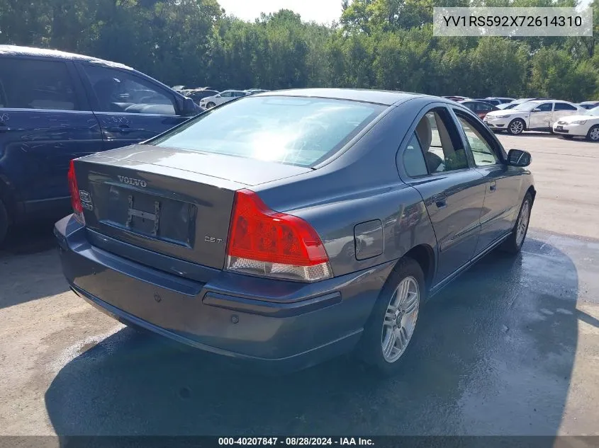 YV1RS592X72614310 2007 Volvo S60 2.5T