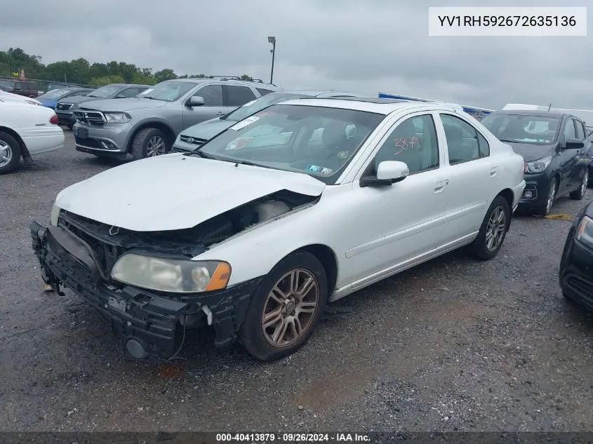 2007 Volvo S60 2.5T VIN: YV1RH592672635136 Lot: 40413879