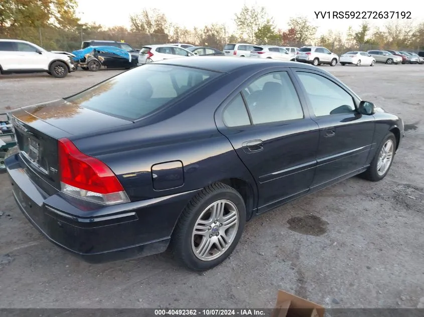 YV1RS592272637192 2007 Volvo S60 2.5T