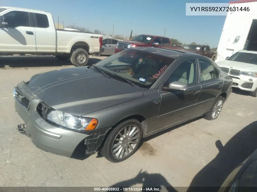 2007 Volvo S60 2.5T VIN: YV1RS592X72631446 Lot: 40605932