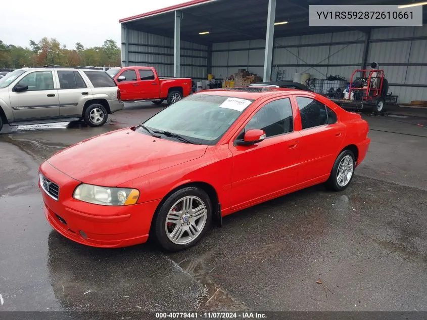 2007 Volvo S60 2.5T VIN: YV1RS592872610661 Lot: 40779441