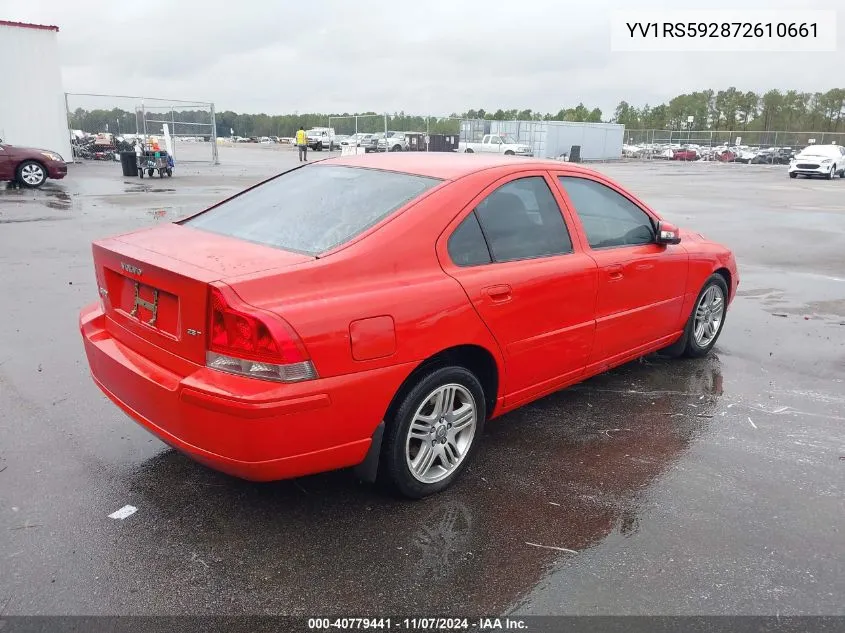 2007 Volvo S60 2.5T VIN: YV1RS592872610661 Lot: 40779441