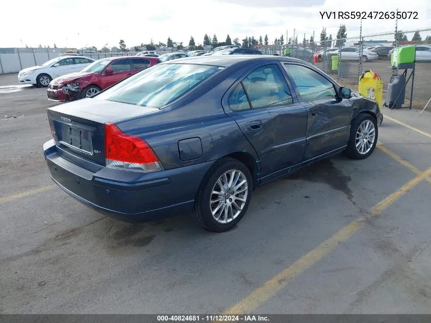 YV1RS592472635072 2007 Volvo S60 2.5T