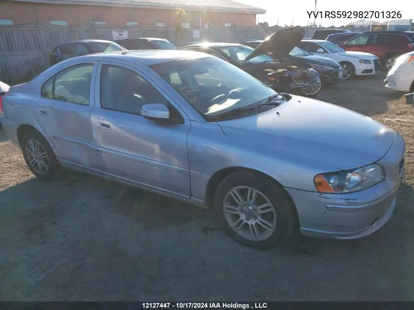 2008 Volvo S60 VIN: YV1RS592982701326 Lot: 12127447