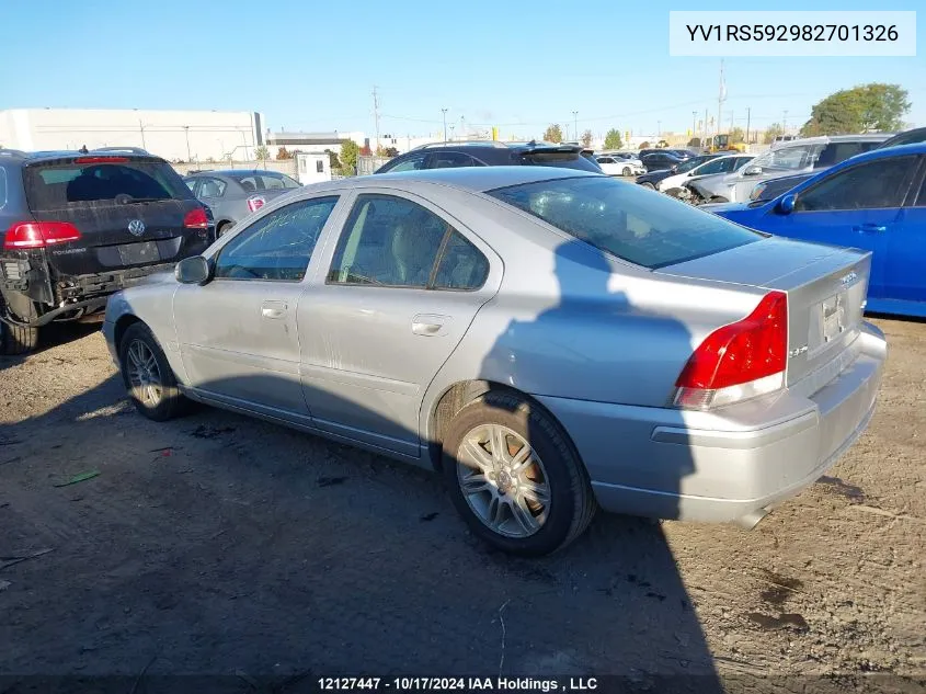 YV1RS592982701326 2008 Volvo S60