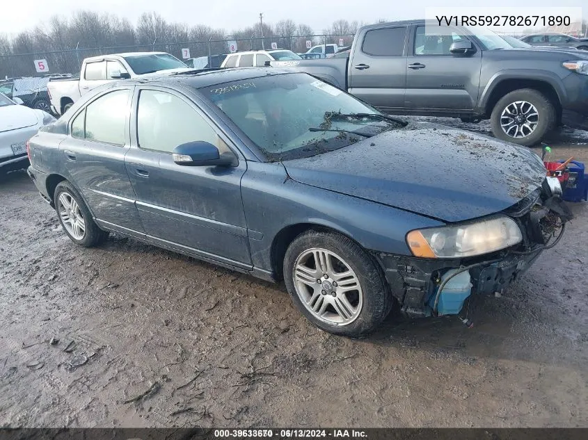 YV1RS592782671890 2008 Volvo S60 2.5T